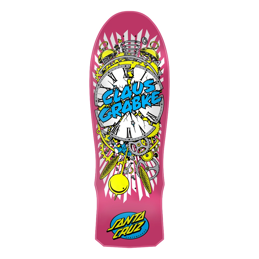 サンタクルーズ SANTA CRUZ<br>スケボー デッキ 10.04 GRABKE EXPLODING CLOCK REISSUE DECK<br>クラウス・グラブキ 80' リイシュー オールドスクール 復刻  スケートボード 板【2608】