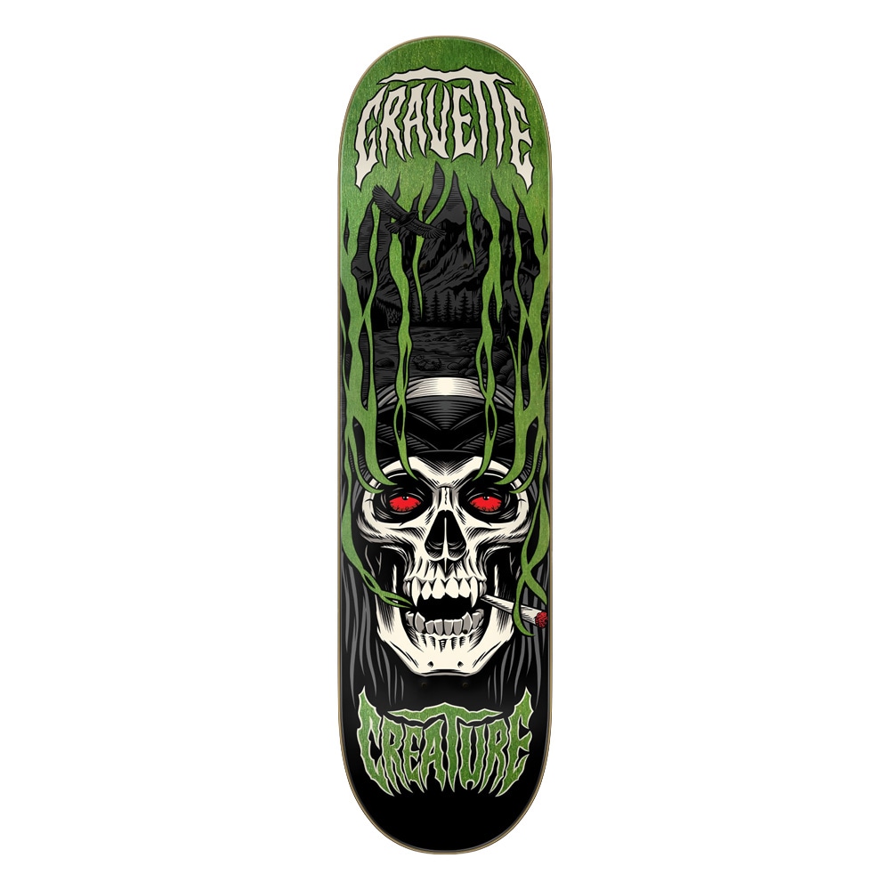 クリーチャー CREATURE<br>スケボー デッキ 8.3 GRAVETTE HIPPIE SKULL IV PRO DECK<br>デビッド・グラベッティ プロモデル スケートボード ストリート sk8 skateboard 板【2608】