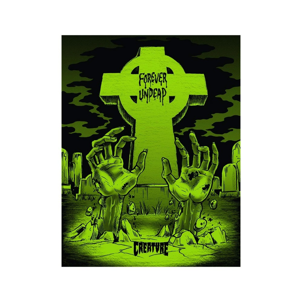 クリーチャー CREATURE<br>3in x 4in FOREVER UNDEAD RELIC STICKER<br>ステッカー デカール シール スケートボード スケボー ストリート sk8 skateboard