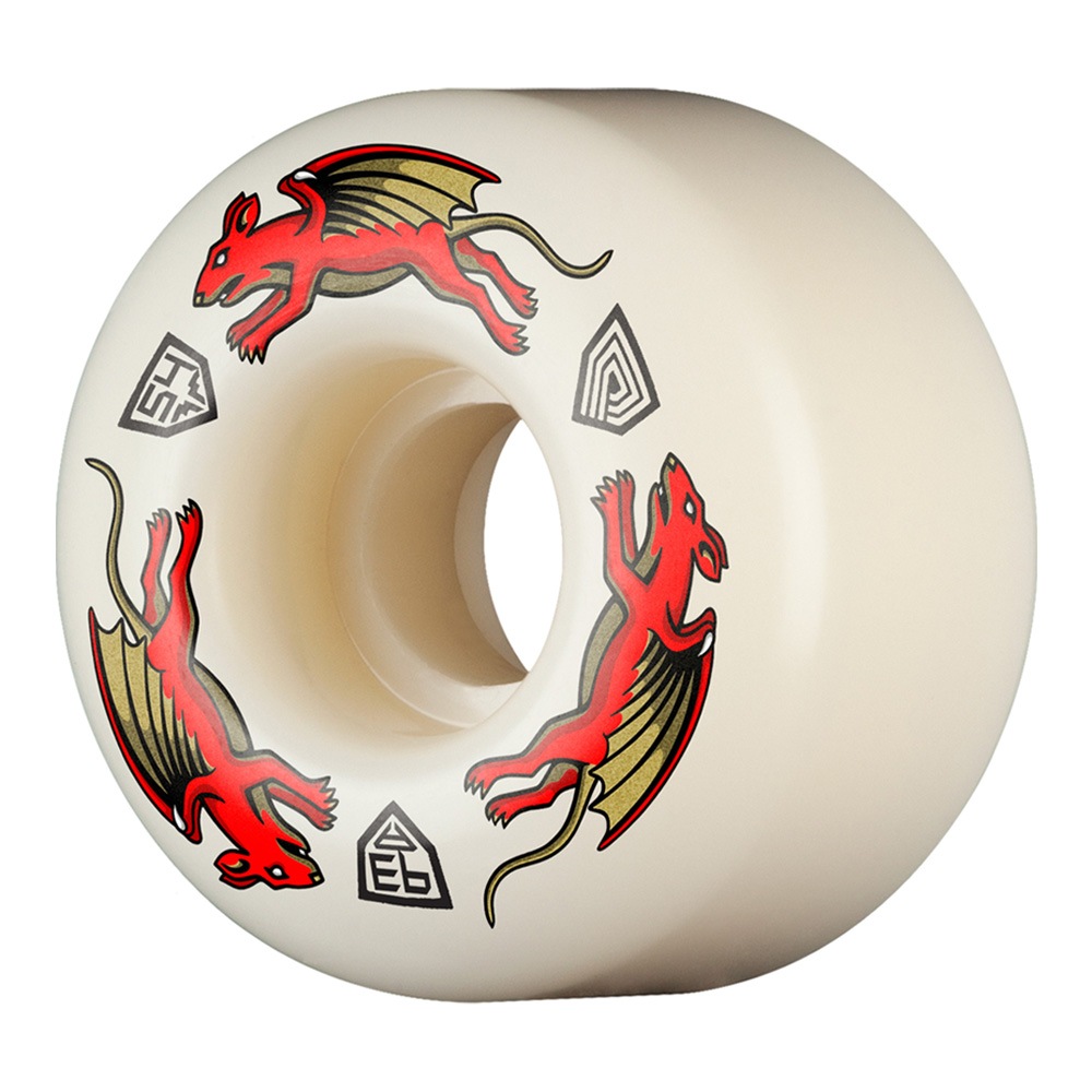 パウエル・ペラルタ POWELL PERALTA<br>54mm x 34mm AV4 NANO RATS DRAGON FORMULA RED 93A WHEEL<br>ハードウィール (4個セット) ドラゴンフォーミュラ ナノ・ラット スケートボード スケボー sk8 skateboard タイヤ ローラー 車輪 速い【2512】