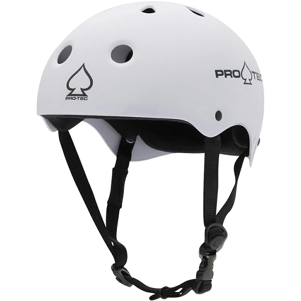 プロテック PRO-TEC<br>CLASSIC SKATE MATTE WHITE<br>ヘルメット マットホワイト 艶消し 白 プロテクター 大人用 子供用 キッズ ユース PROTEC スケートボード スケボー sk8 skateboard インライン【2504】