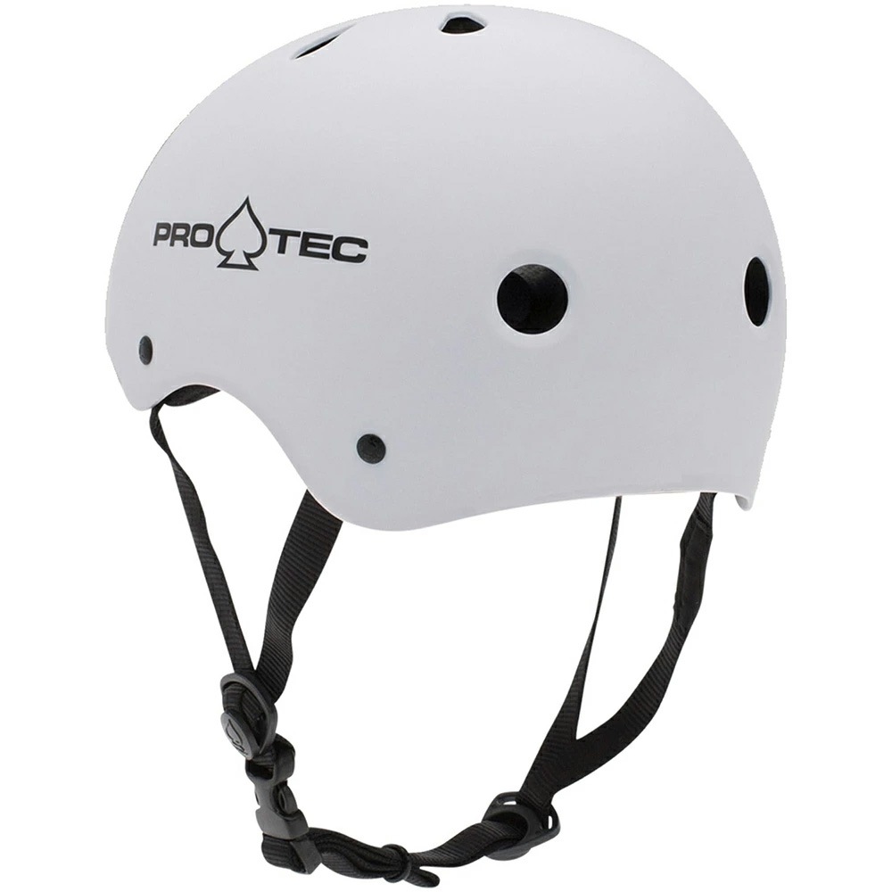 プロテック PRO-TEC<br>CLASSIC SKATE MATTE WHITE<br>ヘルメット マットホワイト 艶消し 白 プロテクター 大人用 子供用 キッズ ユース PROTEC スケートボード スケボー sk8 skateboard インライン【2504】