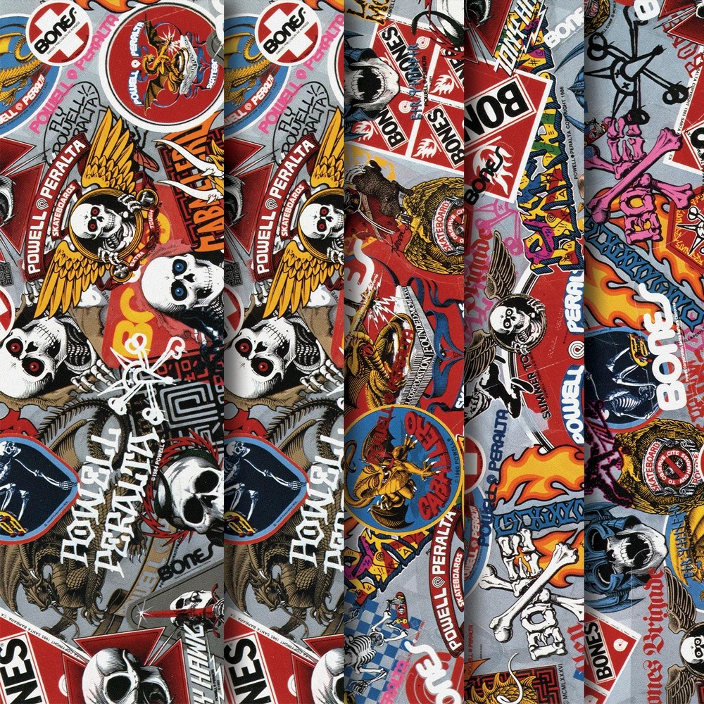 パウエル・ペラルタ POWELL PERALTA<br>10.5in x 33in COLLAGE GRIP TAPE SHEET<br>グリップテープ デッキテープ コラージュ スケートボード スケボー sk8 skateboard【2412】