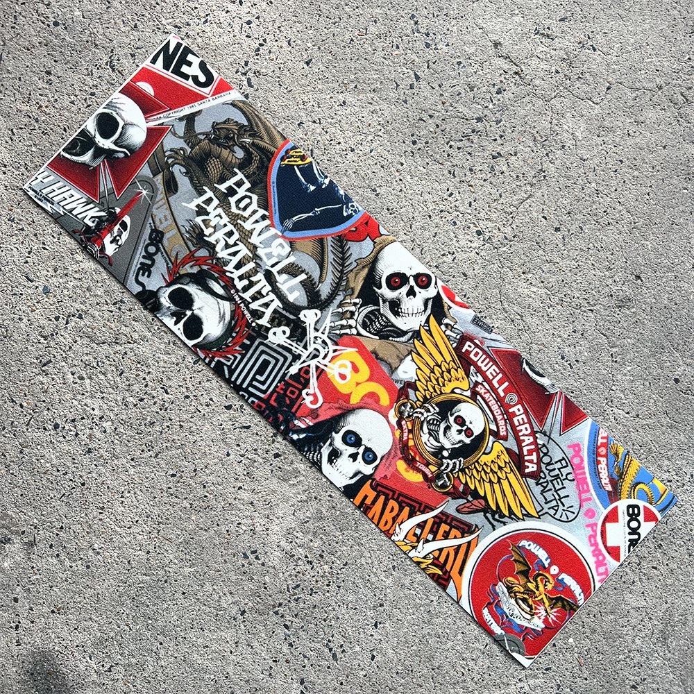 パウエル・ペラルタ POWELL PERALTA<br>10.5in x 33in COLLAGE GRIP TAPE SHEET<br>グリップテープ デッキテープ コラージュ スケートボード スケボー sk8 skateboard【2412】