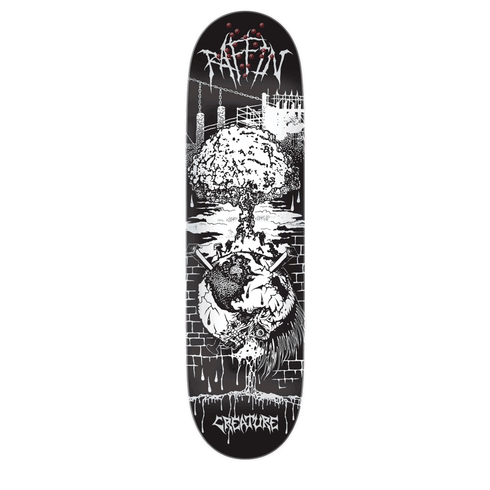 クリーチャー CREATURE<br>スケボー デッキ 8.53 RAFFIN BLK MTL PRO