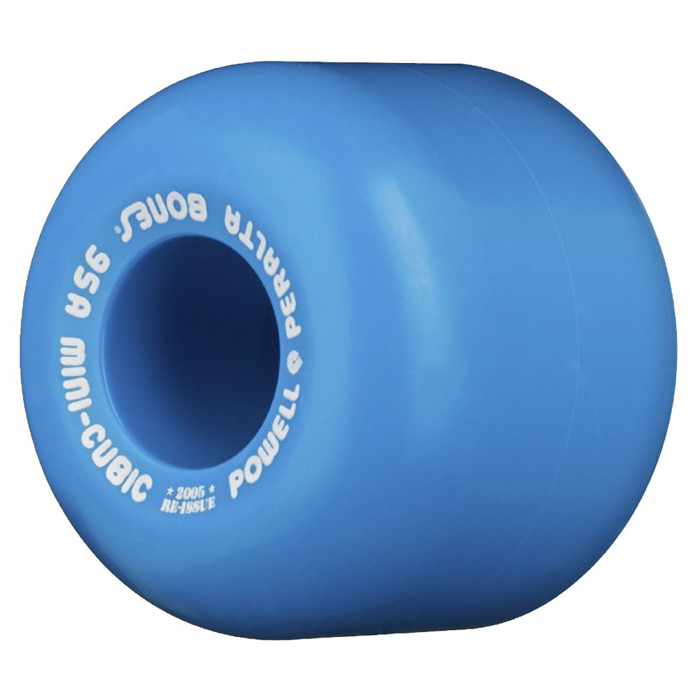 パウエル・ペラルタ POWELL PERALTA<br>64mm MINI-CUBIC 95A WHEELS<br>ハードウィール 4個セット ブルー 復刻 オールドスクール ボウル スケートボード スケボー sk8 skateboard タイヤ ローラー 車輪 トリック スライド グラインド【2401】