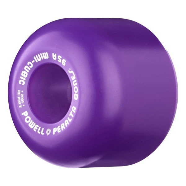 パウエル・ペラルタ POWELL PERALTA<br>64mm MINI-CUBIC 95A WHEELS<br>ハードウィール(4個セット)パープル 復刻 オールドスクール ボウル スケートボード スケボー sk8 skateboard タイヤ ローラー 車輪 トリック スライド グラインド【2110】