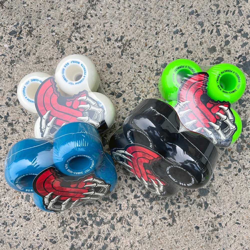 パウエル・ペラルタ POWELL PERALTA<br>64mm MINI-CUBIC 95A WHEELS<br>ハードウィール(4個セット)パープル 復刻 オールドスクール ボウル スケートボード スケボー sk8 skateboard タイヤ ローラー 車輪 トリック スライド グラインド【2110】