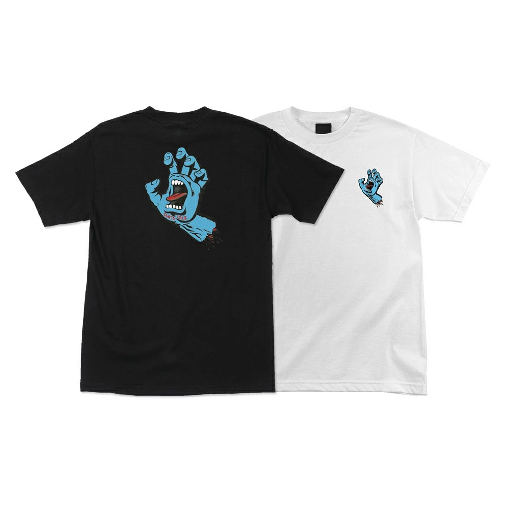 サンタクルーズ×Emerica Tシャツ XS スクリーミングハンド　白　青手 SALE！ JONNY BEE ジョニービー 別注 SANTA CRUZ サンタクルーズ
