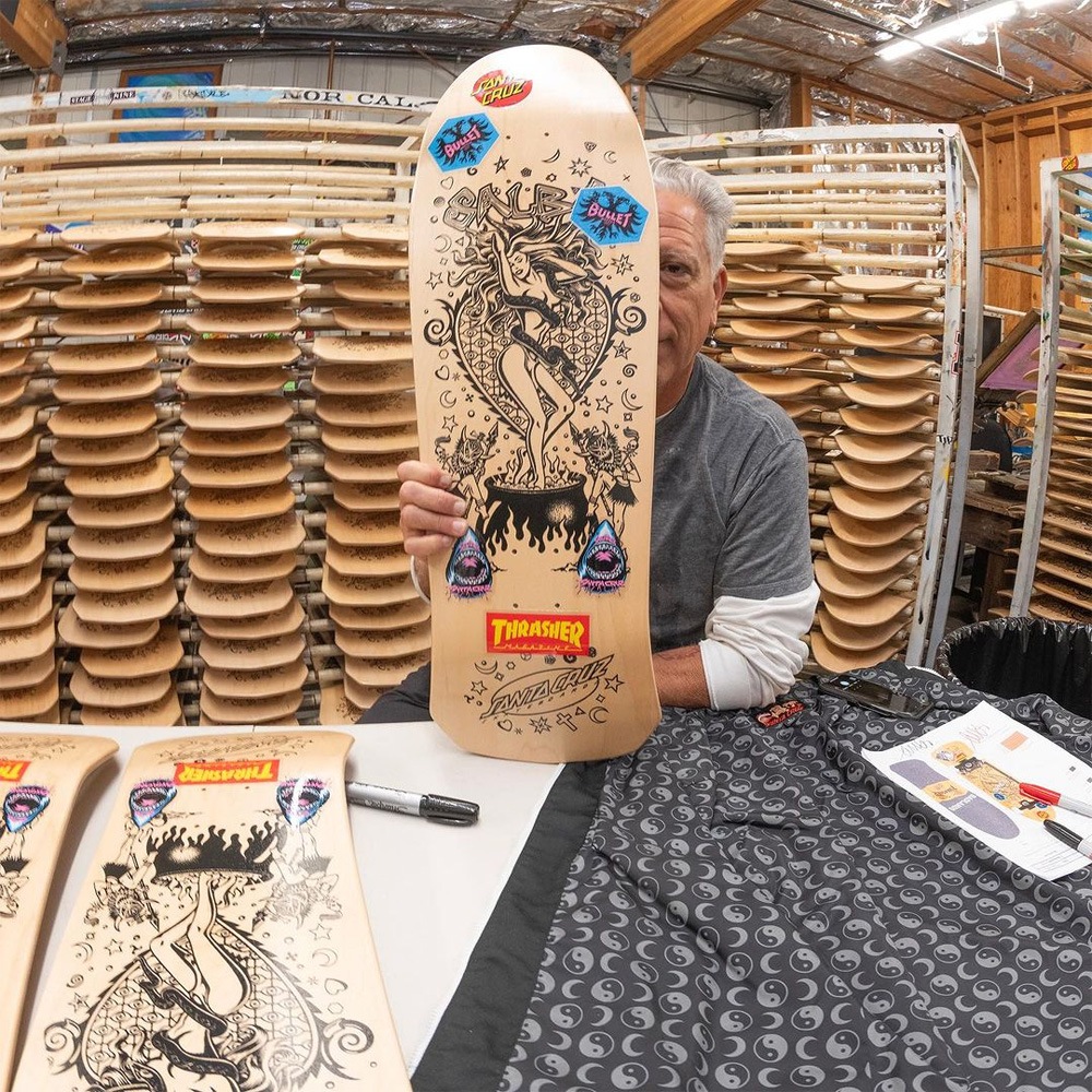 サンタクルーズ SANTA CRUZ<br>10.4 x 32.0inch TRASHER SALBA COVER SIGNED LTD CRUZER COMPLETE<br>コンプリート 完成組立品 スティーブ・アルバ サイン入り スラッシャー 限定 コラボ スケートボード スケボー ストリート sk8 skateboard【2312】