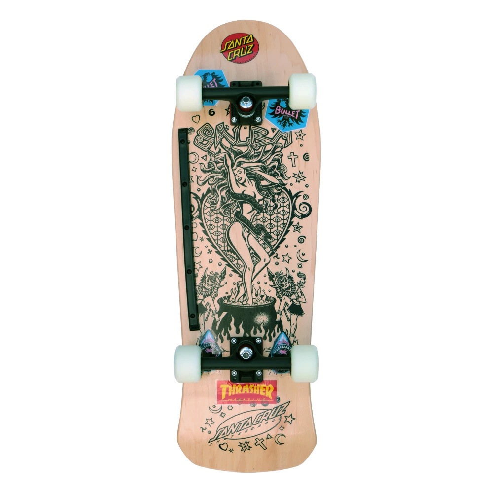 サンタクルーズ SANTA CRUZ<br>10.4 x 32.0inch TRASHER SALBA COVER SIGNED LTD CRUZER COMPLETE<br>コンプリート 完成組立品 スティーブ・アルバ サイン入り スラッシャー 限定 コラボ スケートボード スケボー ストリート sk8 skateboard【2312】