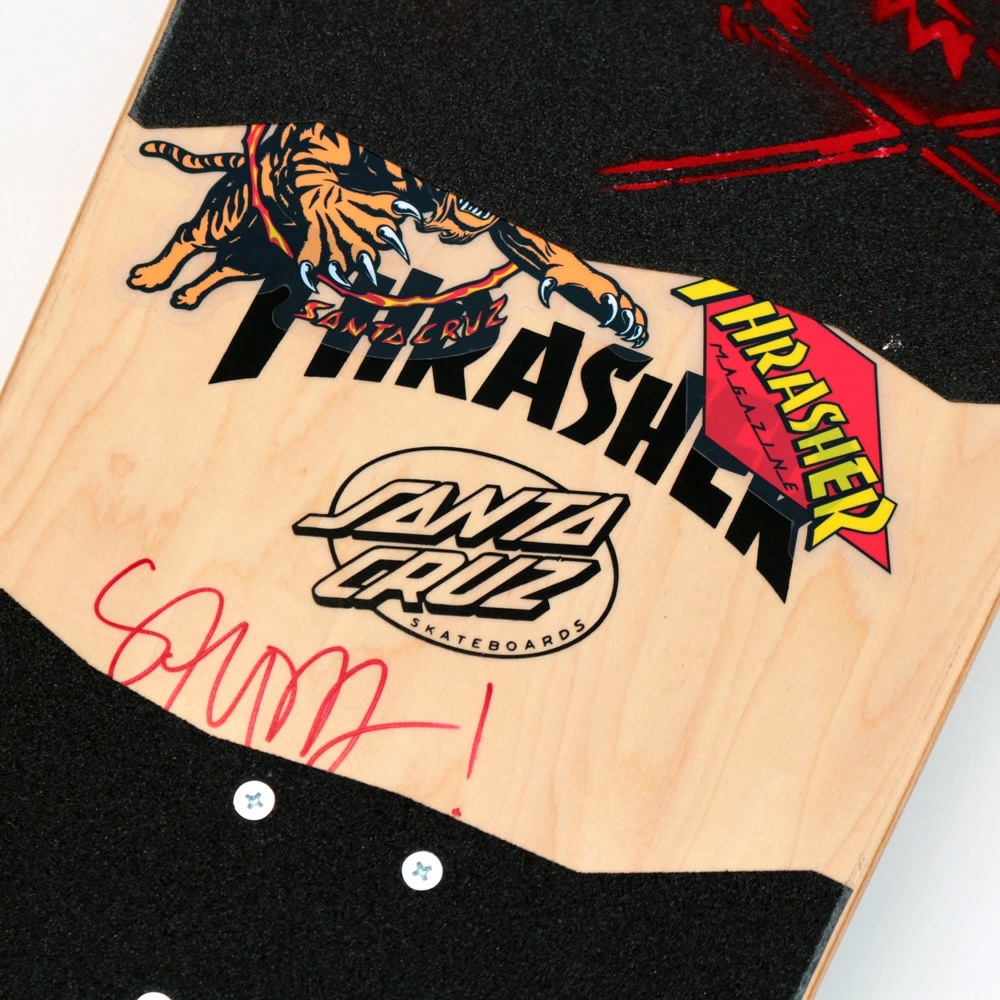 サンタクルーズ SANTA CRUZ<br>10.4 x 32.0inch TRASHER SALBA COVER SIGNED LTD CRUZER COMPLETE<br>コンプリート 完成組立品 スティーブ・アルバ サイン入り スラッシャー 限定 コラボ スケートボード スケボー ストリート sk8 skateboard【2312】