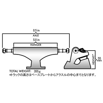 クラックス KRUX<br>8.5 K5 POLISHED SILVER STANDARD TRUCKS<br>トラック スケートボード スケボー sk8 skateboard 1個【2011】