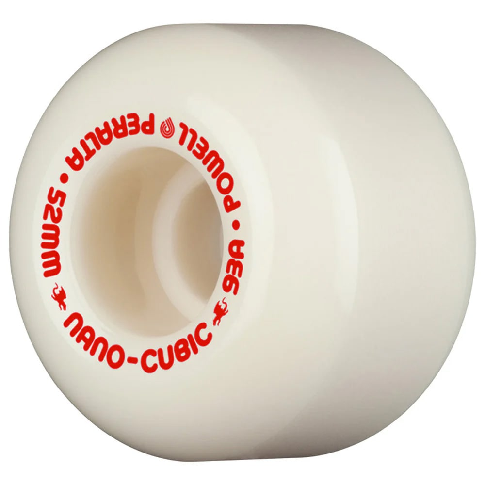 パウエル・ペラルタ POWELL PERALTA<br>52mm x 36mm NANO CUBIC DRAGON FORMULA WHITE 93A WHEEL<br>ハードウィール (4個セット) ドラゴンフォーミュラ ナノ・キュービック スケートボード スケボー sk8 skateboard タイヤ ローラー 車輪 速い【2312】
