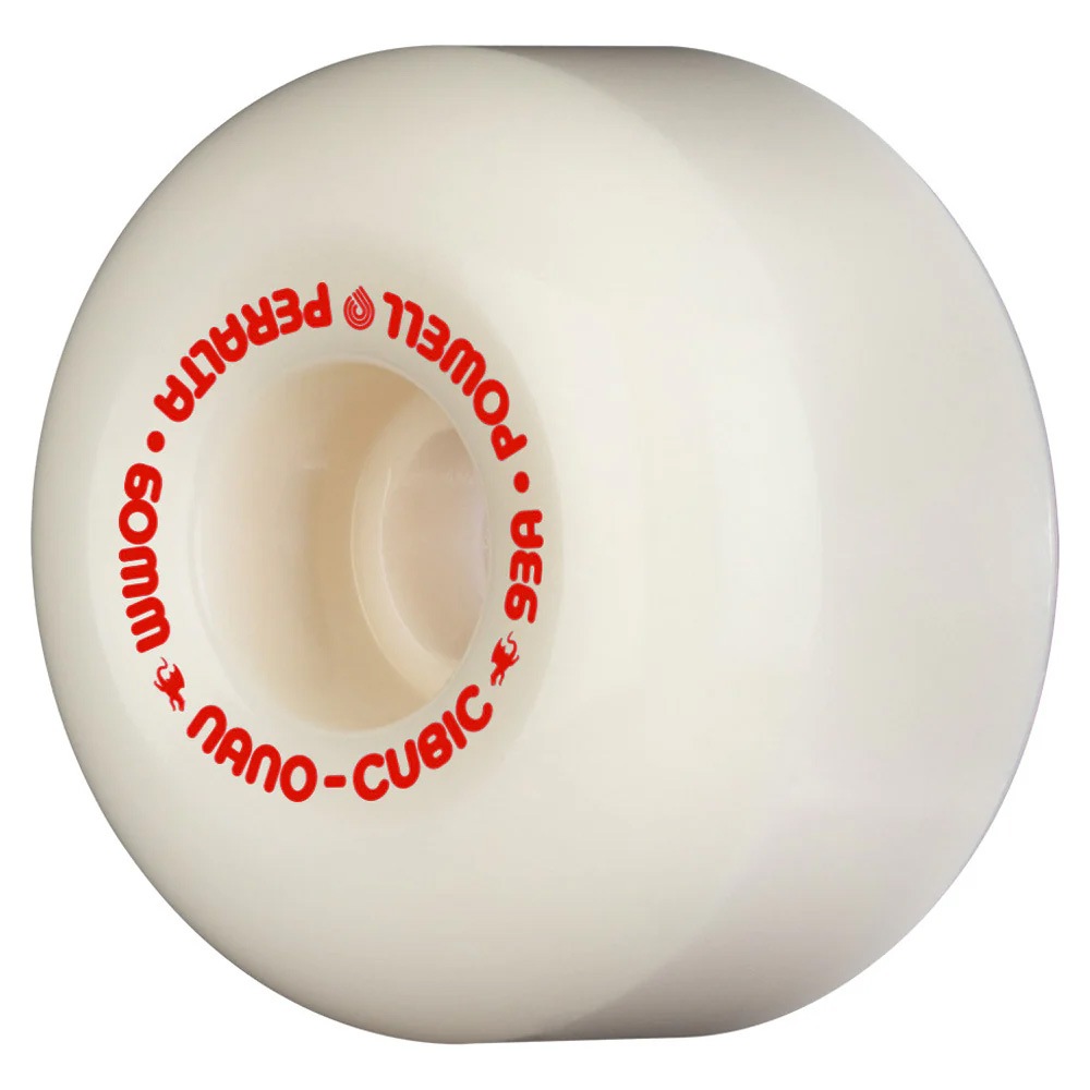 パウエル・ペラルタ POWELL PERALTA<br>60mm x 38mm NANO CUBIC DRAGON FORMULA WHITE 93A WHEEL<br>ハードウィール (4個セット) ドラゴンフォーミュラ ナノ・キュービック スケートボード スケボー sk8 skateboard タイヤ ローラー 車輪 速い【2312】