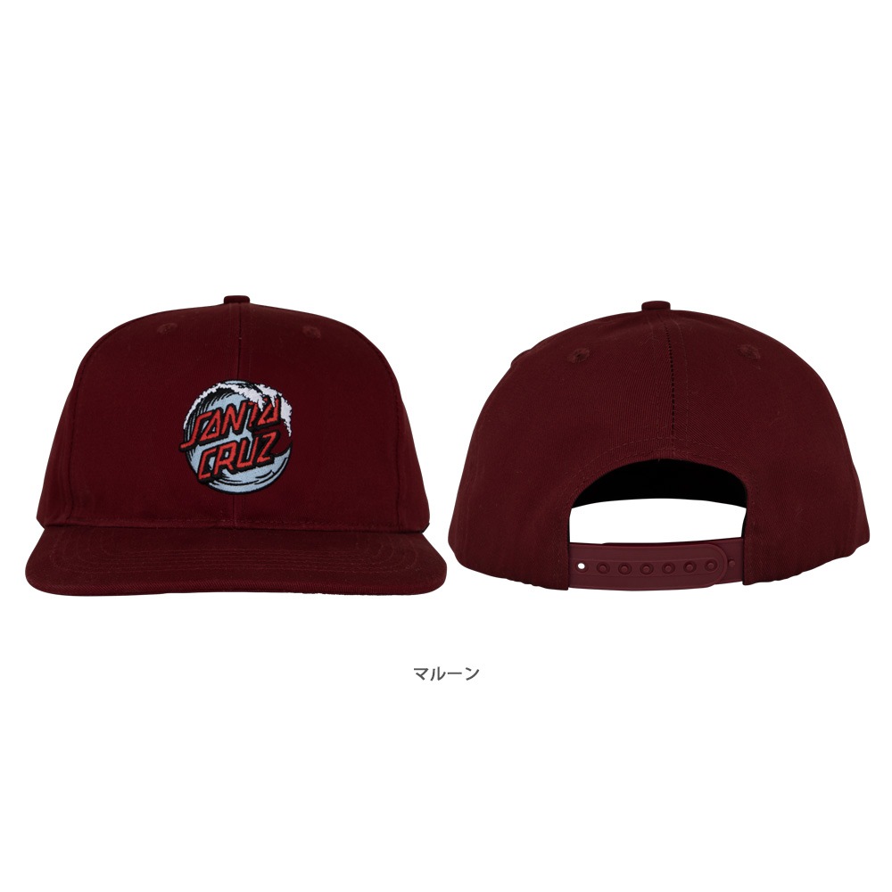 サンタクルーズ SANTA CRUZ<br>SIMPLIFIED WAVE DOT SNAPBACK HAT<br>キャップ スナップバック ハット 帽子 CAP メンズ スケートボード スケボー ストリート スケーター ファッション sk8 skateboard【25SM】