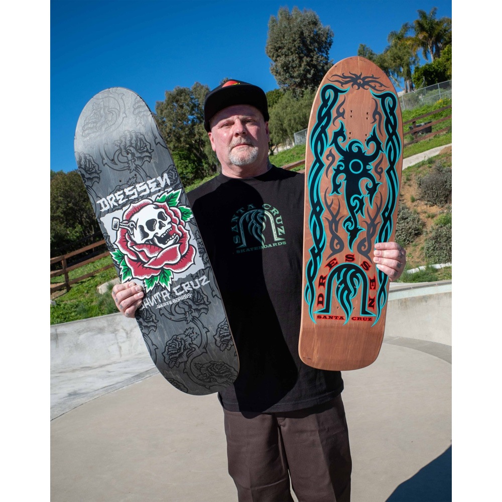 サンタクルーズ SANTA CRUZ<br>スケボー デッキ 9.9 DRESSEN TRIBAL RE-ISSUE DECK<br>エリック・ドレッセン 80' リイシュー オールドスクール 復刻 スケートボード 板【2602】