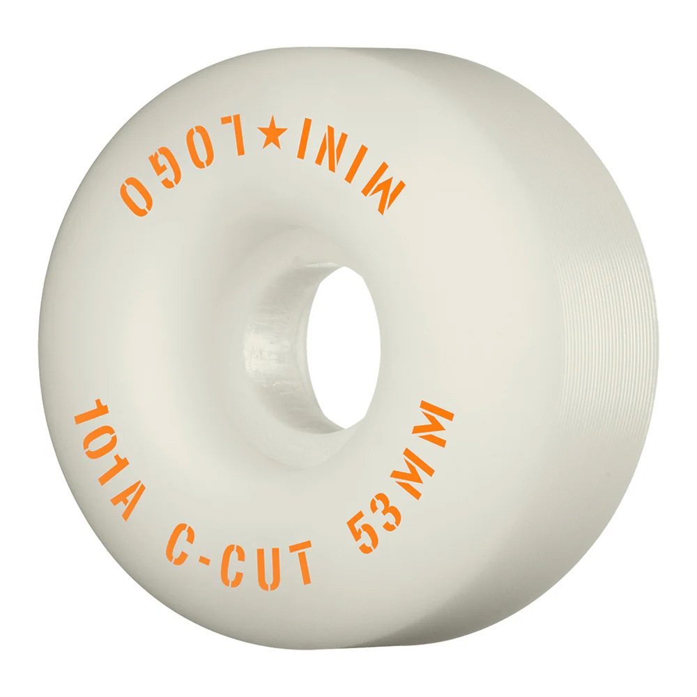 ミニロゴ MINI LOGO<br>WHEEL C-CUT 2 53mm 101A WHITE(4pacK)<br