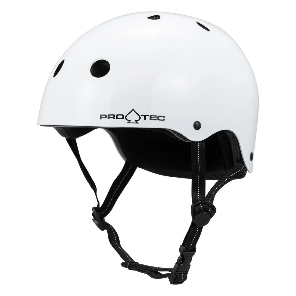 プロテック PRO-TEC<br>LOW PRO CERTIFIED GLOSS WHITE<br>ヘルメット ロープロ グロスホワイト プロテクター 大人用 白 PROTEC スケートボード スケボー sk8 skateboard BMX インライン【2502】