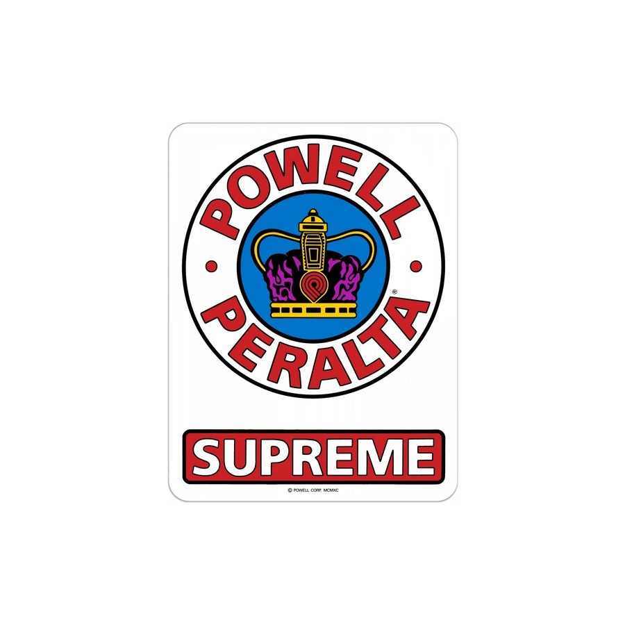 パウエル・ペラルタ POWELL PERALTA<br>3.25in SUPREME OG STICKER<br>ステッカー デカール シュプリーム スケートボード スケボー sk8 skateboard
