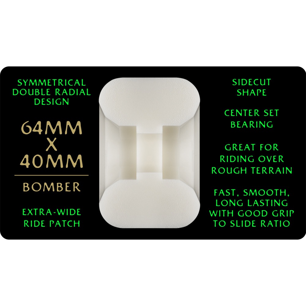 パウエル・ペラルタ POWELL PERALTA<br>64mm x 40mm DRAGON FORMULA WHITE 88A WHEEL<br>ソフトウィール 4個セット ドラゴンフォーミュラ スケートボード スケボー sk8 skateboard タイヤ ローラー 車輪 速い【2410】