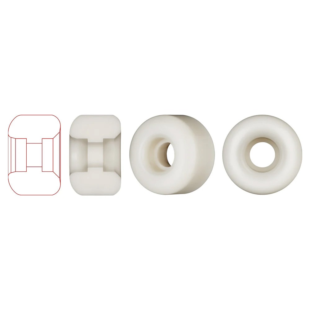 パウエル・ペラルタ POWELL PERALTA<br>52mm x 34mm NANO RATS DRAGON FORMULA WHITE 88A WHEEL<br>ハードウィール 4個セット ドラゴンフォーミュラ ナノ・ラット スケートボード スケボー sk8 skateboard タイヤ ローラー 車輪 速い【2410】