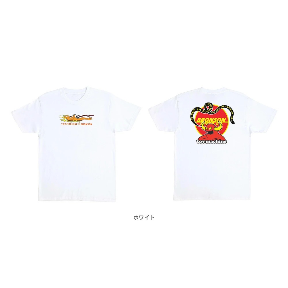 ブロンソン BRONSON<br>BRONSON X TOY MACHINE S/S REGULAR T-SHIRT<br>Tシャツ TEE 半袖 トイマシーン コラボ メンズ ストリート スケーター ファッション スケートボード スケボー sk8 skateboard【24FAQS】