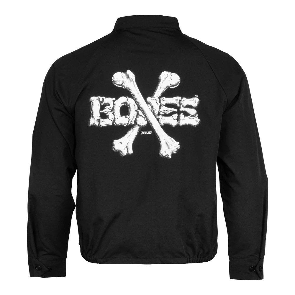 パウエル・ペラルタ POWELL PERALTA<br>CROSS BONES JACKET BLACK<br>ジャケット クロスボーンズ アウター ストリート スケーター ファッション オールドスクール スケートボード スケボー sk8 skateboard【25FW】