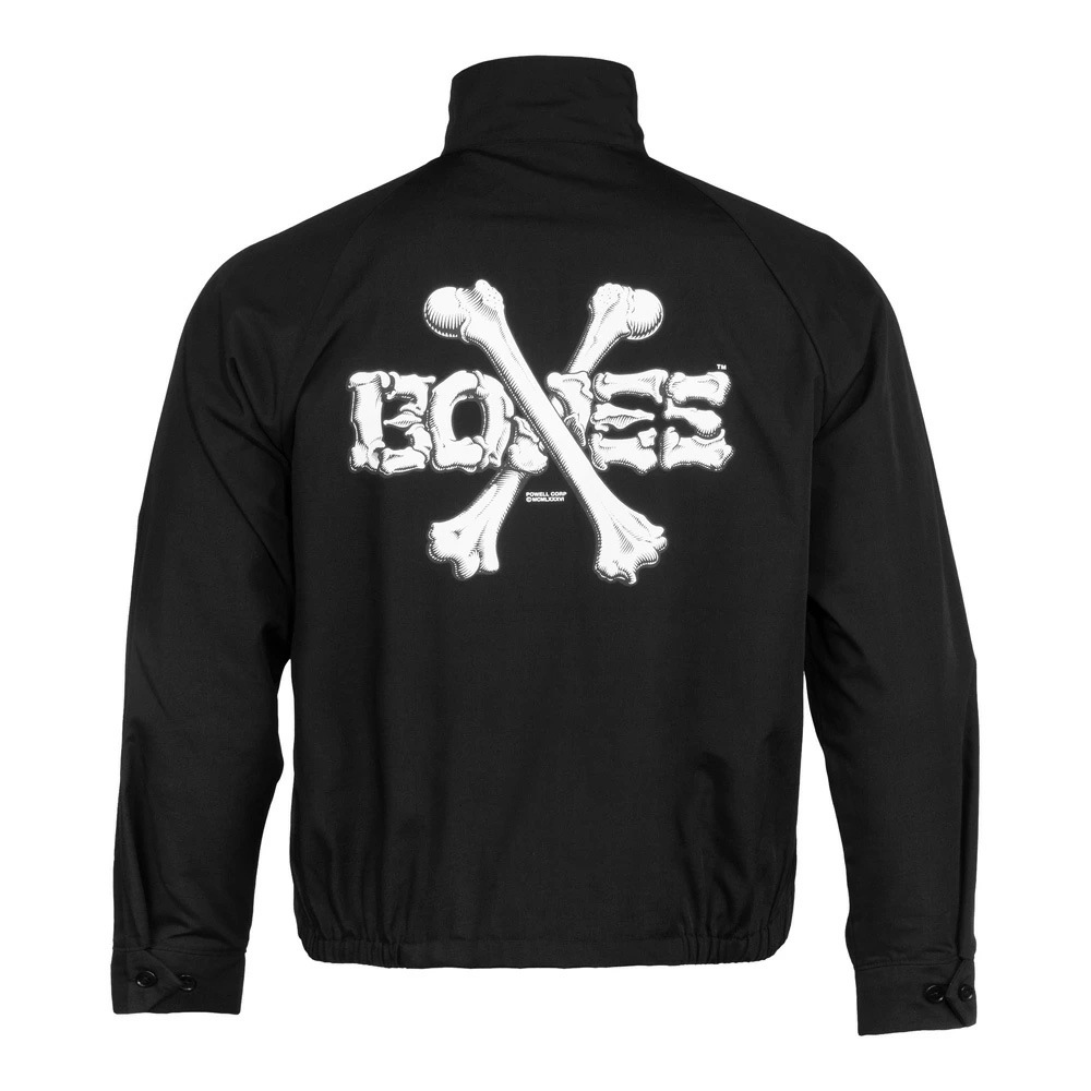 パウエル・ペラルタ POWELL PERALTA<br>CROSS BONES JACKET BLACK<br>ジャケット クロスボーンズ アウター ストリート スケーター ファッション オールドスクール スケートボード スケボー sk8 skateboard【25FW】