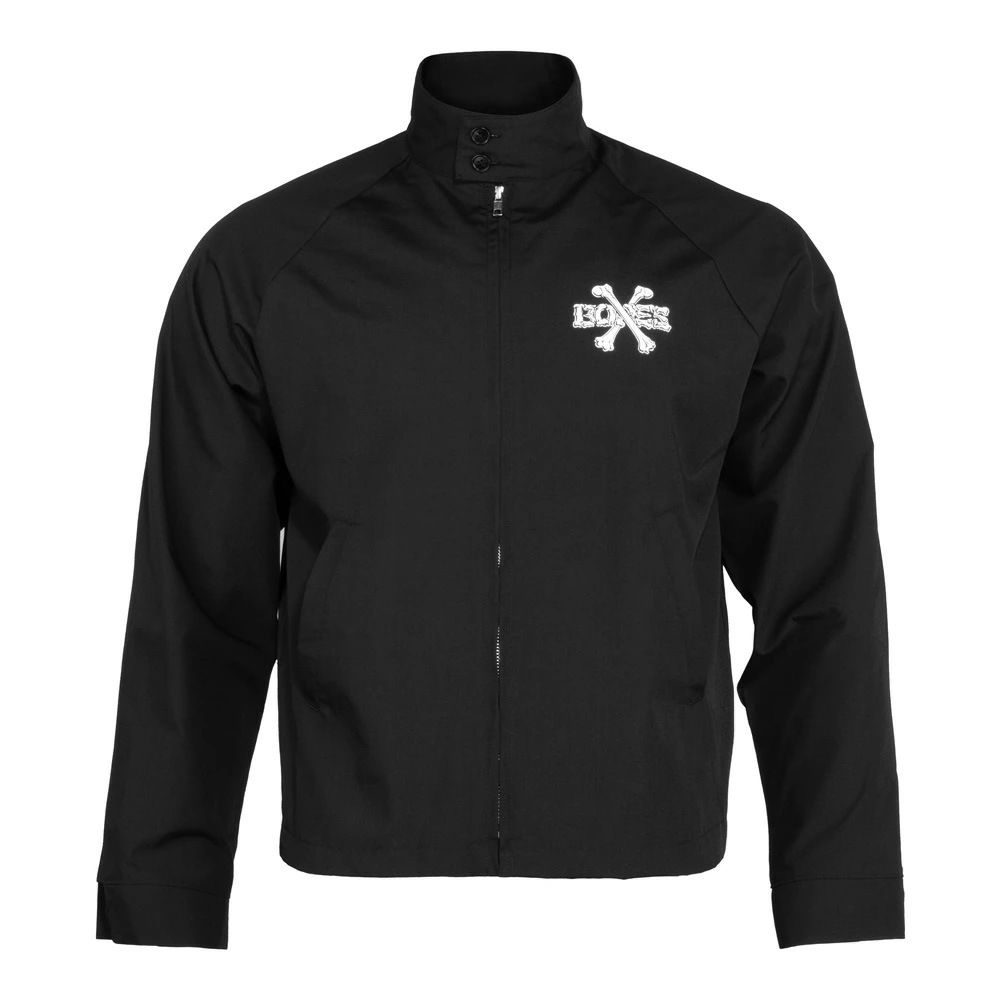 パウエル・ペラルタ POWELL PERALTA<br>CROSS BONES JACKET BLACK<br>ジャケット クロスボーンズ アウター ストリート スケーター ファッション オールドスクール スケートボード スケボー sk8 skateboard【25FW】