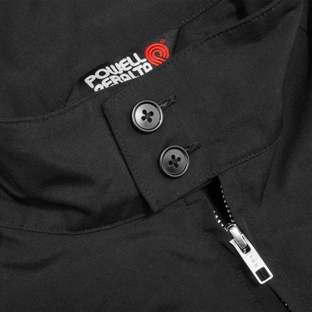 パウエル・ペラルタ POWELL PERALTA<br>CROSS BONES JACKET BLACK<br>ジャケット クロスボーンズ アウター ストリート スケーター ファッション オールドスクール スケートボード スケボー sk8 skateboard【25FW】