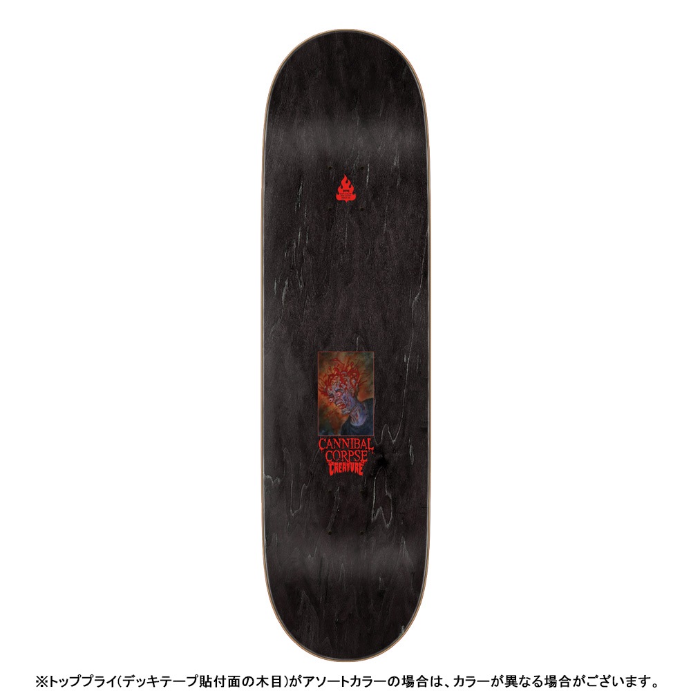 クリーチャー CREATURE<br>スケボー デッキ 8.53 CANNIBAL CORPSE SKULL AND BLOOD DECK<br>カンニバル・コープス コラボ スケートボード ストリート sk8 skateboard 板【2602】
