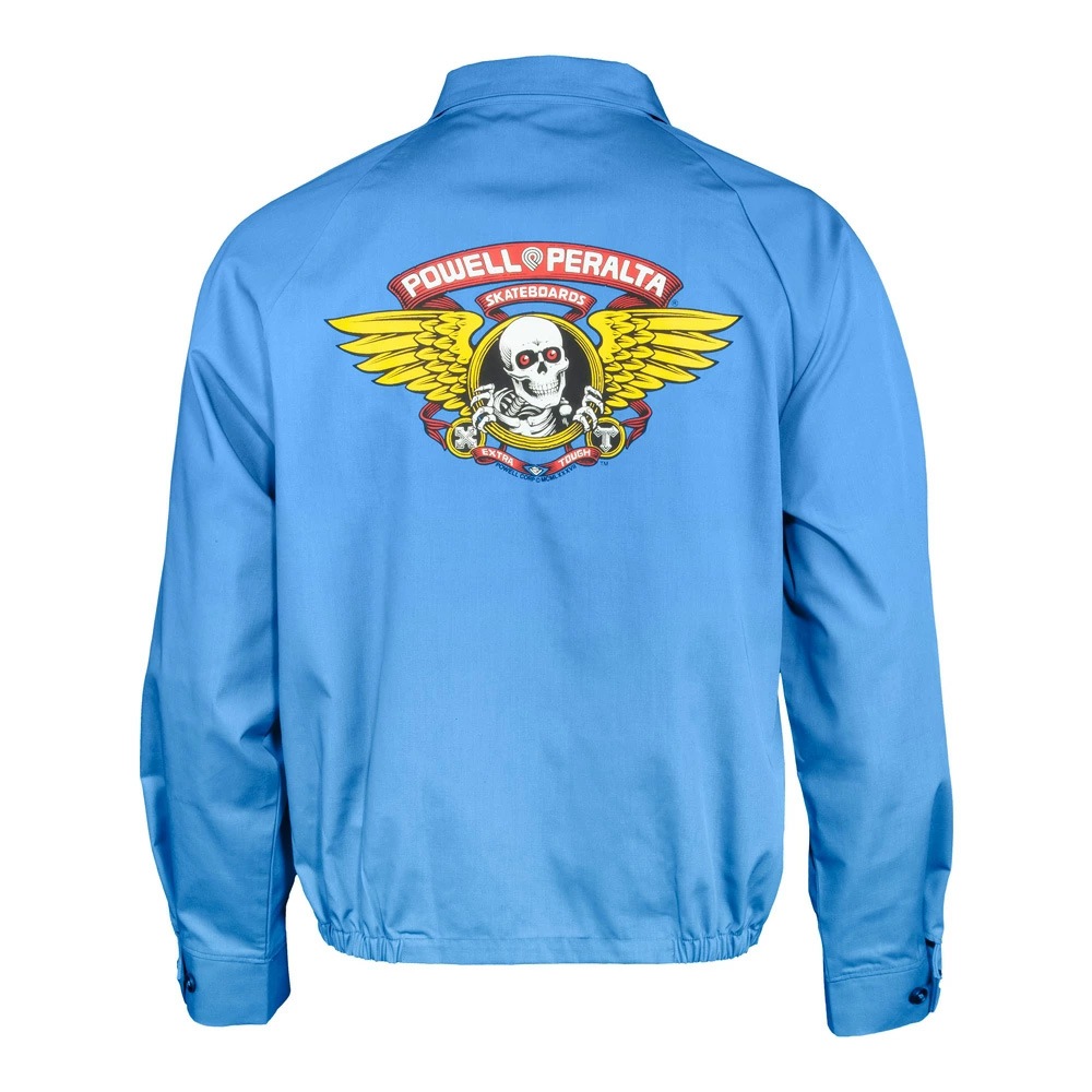 パウエル・ペラルタ POWELL PERALTA<br>WINGED RIPPER JACKET POSTAL BLUE<br>ジャケット リッパー アウター ストリート スケーター ファッション オールドスクール スケートボード スケボー sk8 skateboard【25FW】