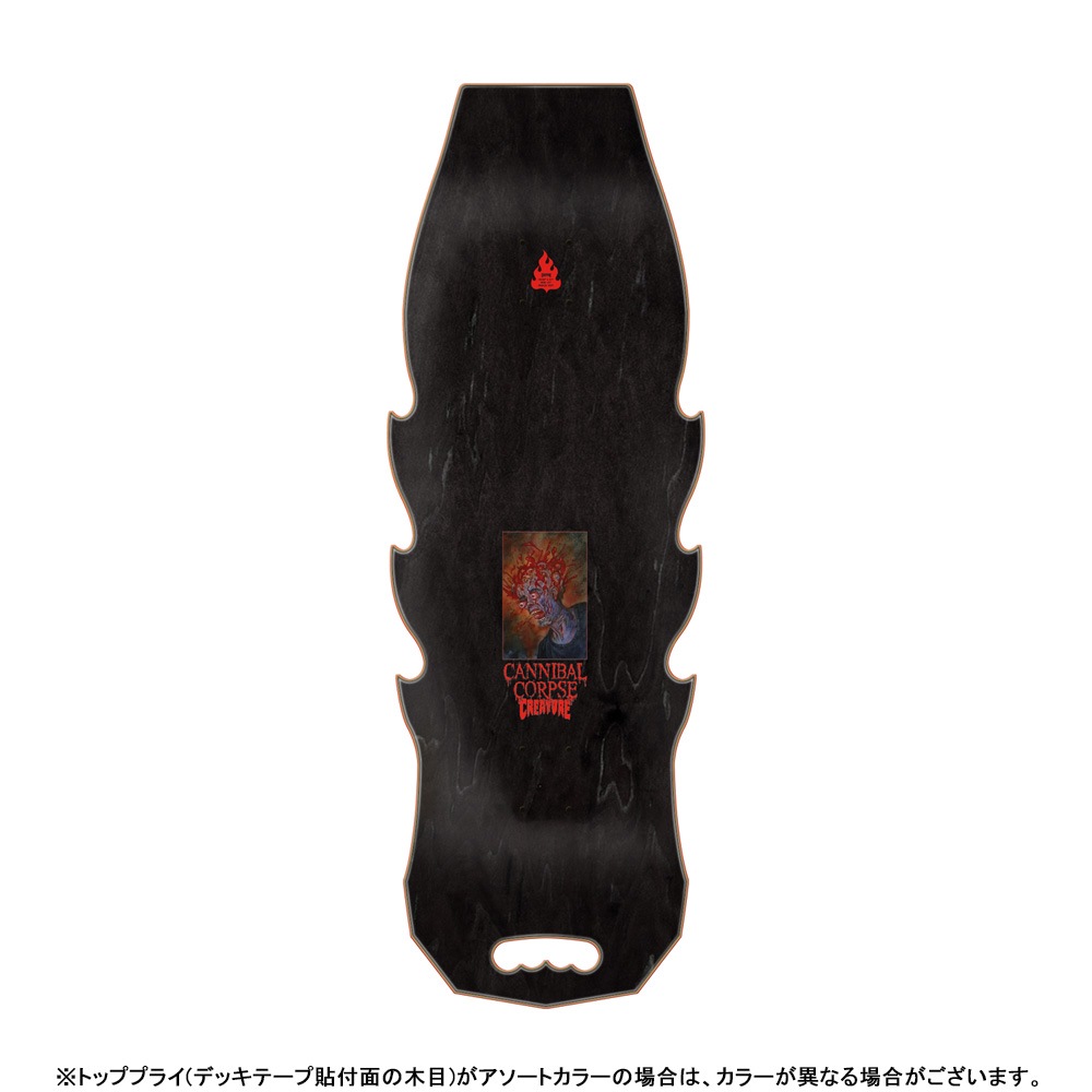 クリーチャー CREATURE<br>スケボー デッキ 10.56 CANNIBAL CORPSE EXPLICIT DECK<br>カンニバル・コープス コラボ スケートボード ストリート sk8 skateboard 板【2602】