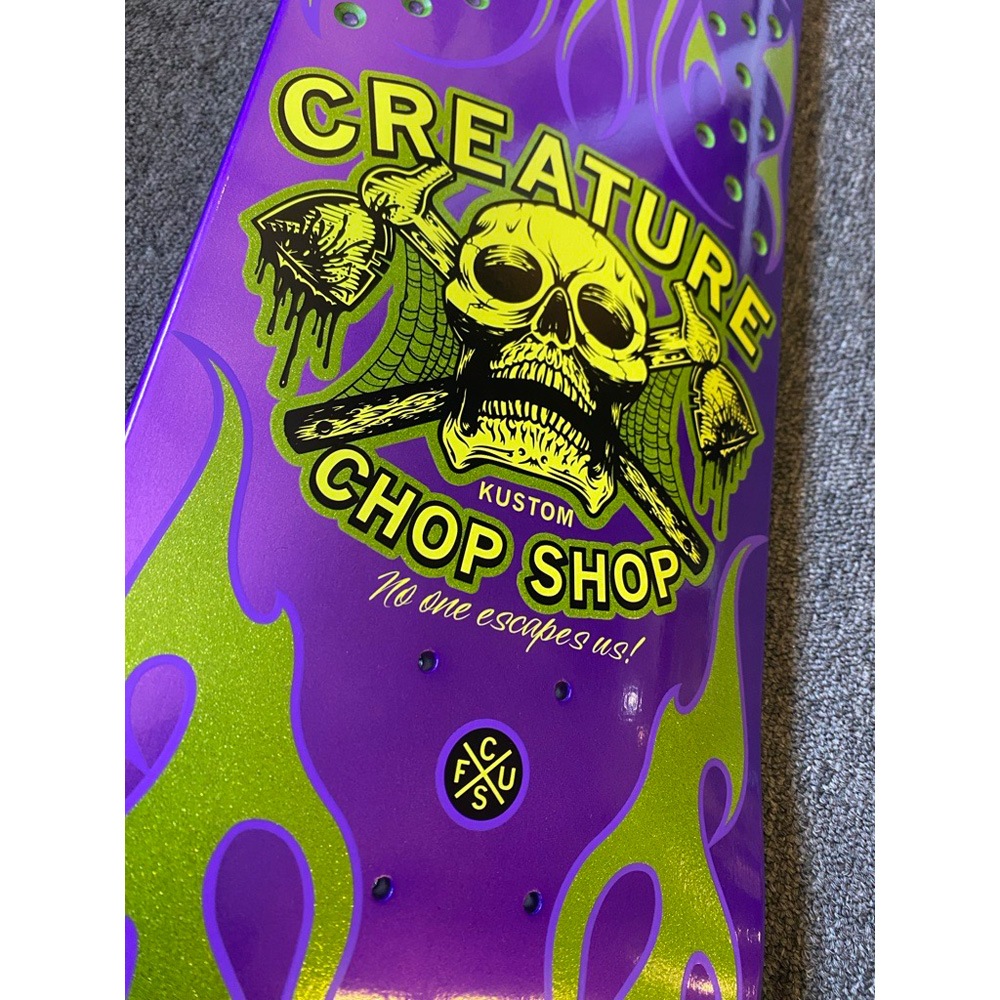 クリーチャー CREATURE<br>スケボー デッキ 8.5 CHOP SHOP FLAME DECK