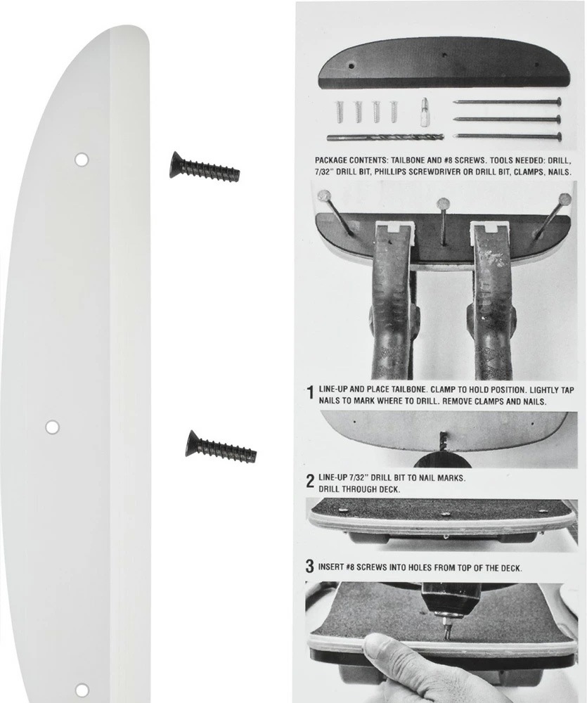 パウエル・ペラルタ POWELL PERALTA<br>TAIL BONE WHITE<br>テールボーン ホワイト テールガード オールドスクール スケートボード スケボー sk8 skateboard 【2307】