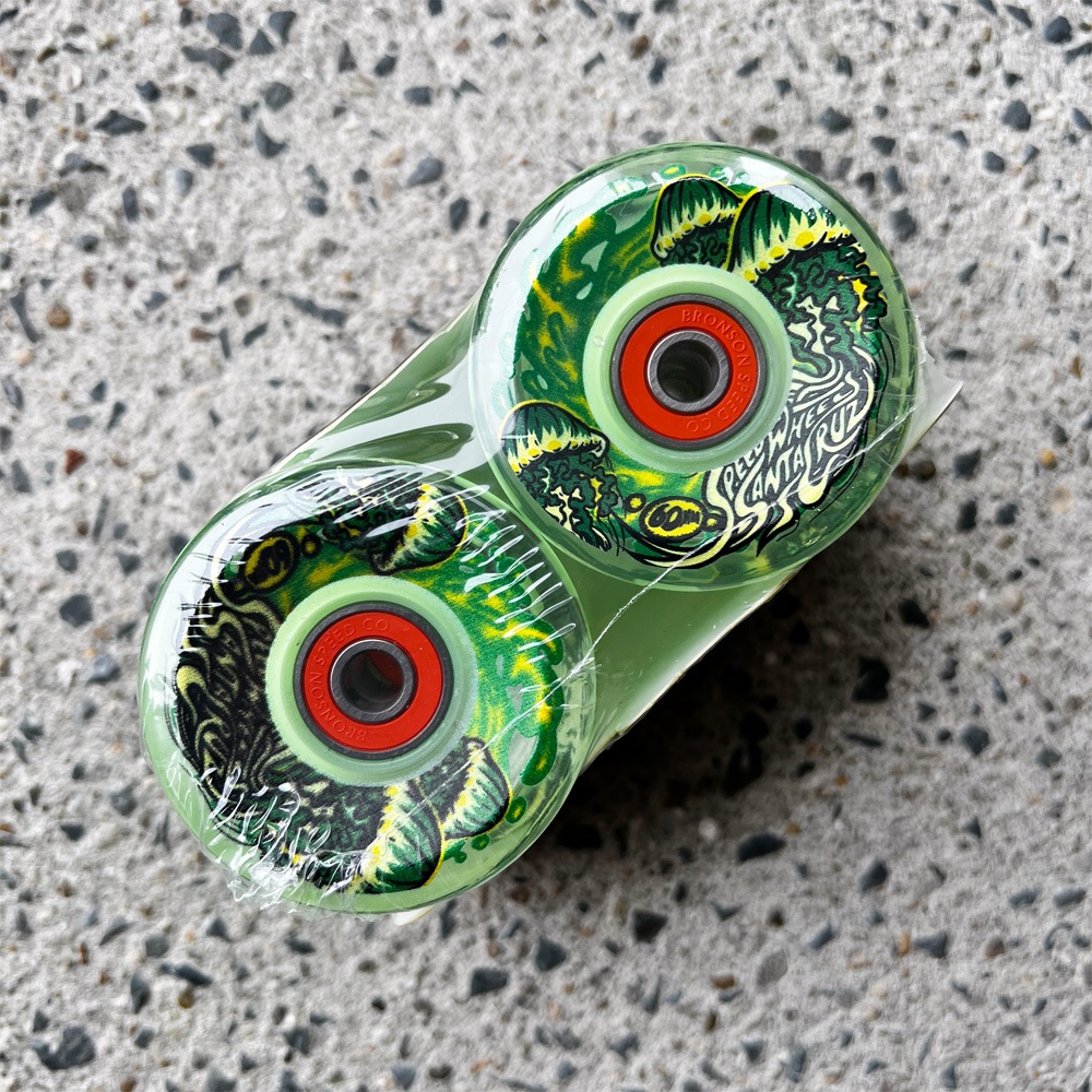 スライムボールズ SLIME BALLS<br>60mm LIGHT UPS JELLY FISH GITD 78A WHEELS<br>ソフトウィール 4個セット 蓄光 タイヤ クルーザー スケートボード スケボー sk8 skateboard タイヤ ローラー 車輪 静か 速い【2504】