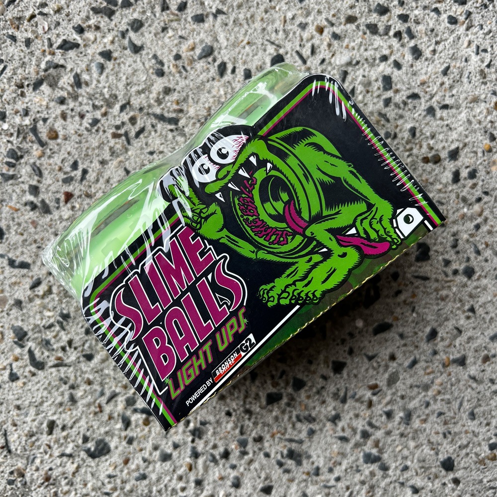 スライムボールズ SLIME BALLS<br>60mm LIGHT UPS JELLY FISH GITD 78A WHEELS<br>ソフトウィール 4個セット 蓄光 タイヤ クルーザー スケートボード スケボー sk8 skateboard タイヤ ローラー 車輪 静か 速い【2504】