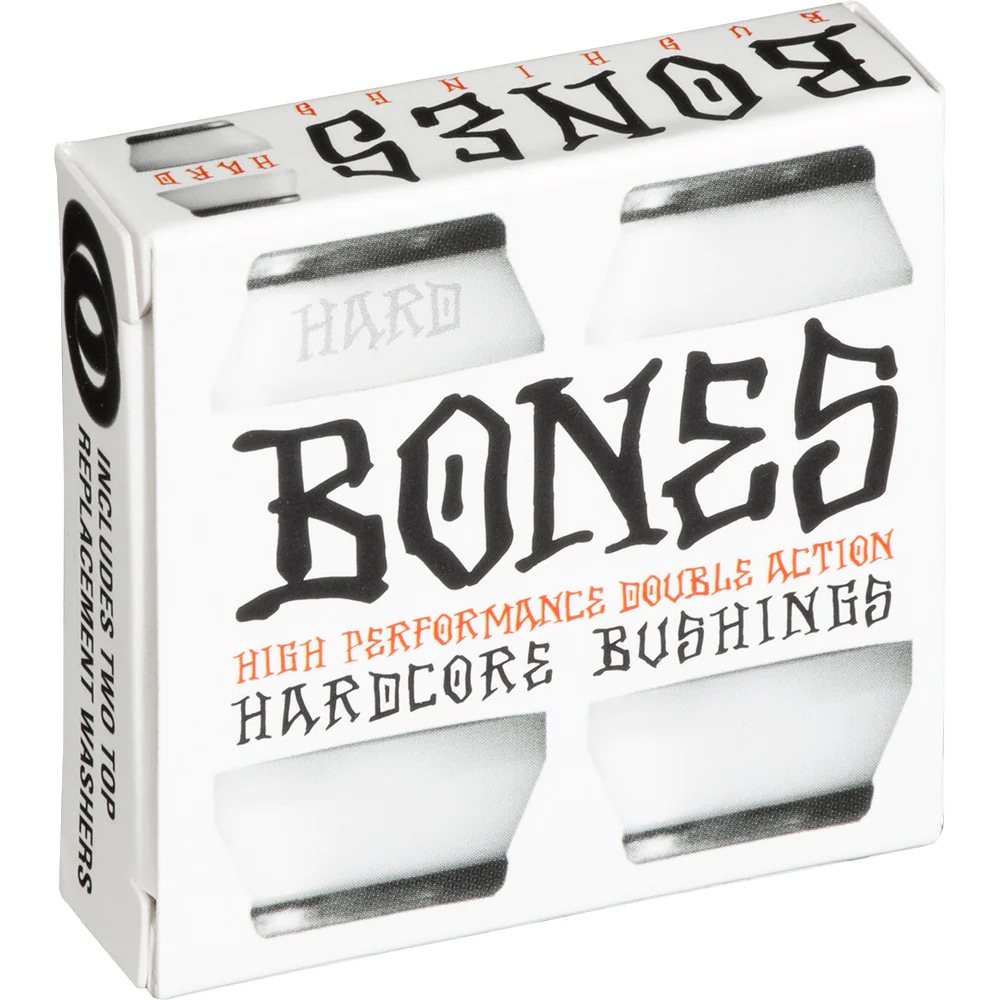ボーンズ ウィール BONES WHEELS<br>HARDCORE BUSHINGS HARD WHITE(トラック2台分)【96A】bones ブッシュ<br>ハードコアブッシュ ハード かたい ホワイト ブッシュゴム 足回り トラック 軸 部品 クッシュ クッション スケートボード スケボー sk8 skateboard