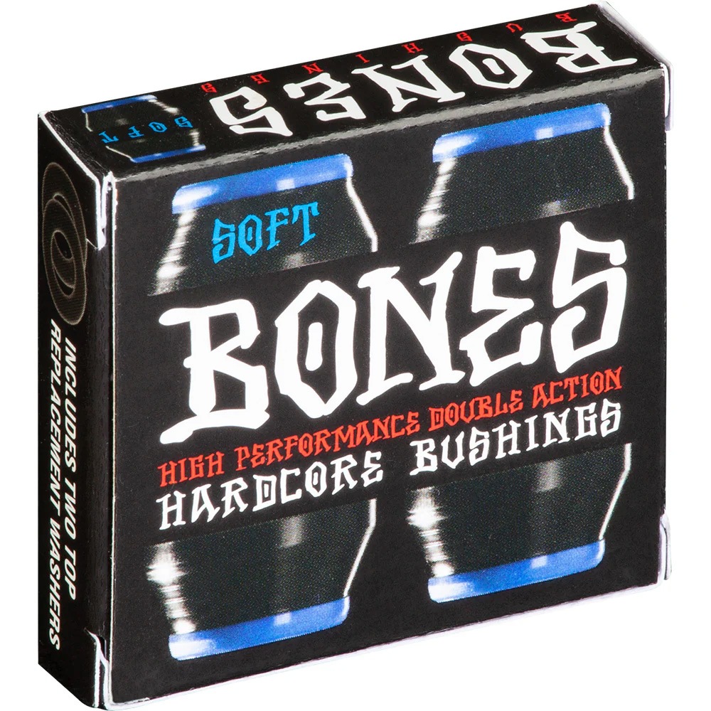 ボーンズ ウィール BONES WHEELS<br>HARDCORE BUSHINGS SOFT BLACK(トラック2台分)【81A】bones ブッシュ<br>ハードコアブッシュ ソフト やわらかい ブラック ブッシュゴム 足回り トラック 軸 部品 クッシュ クッション スケートボード スケボー sk8 skateboard