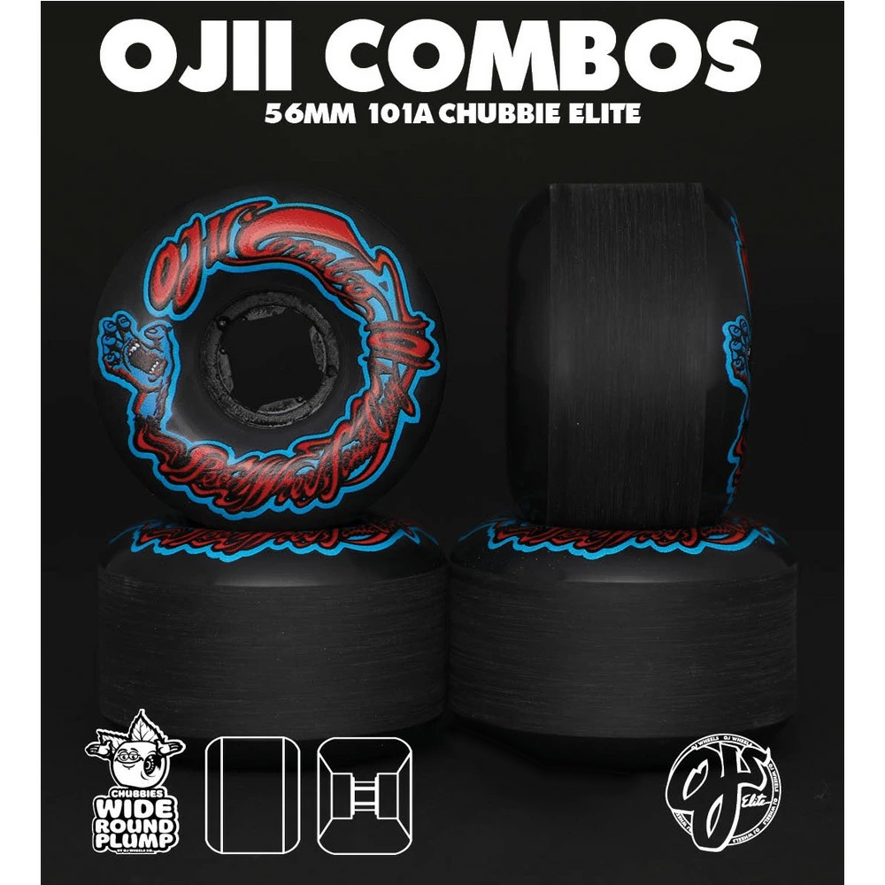 オージェイウィール OJ WHEELS 56mm SCREAMING HAND ORIGINAL BLACK 101A CHUBBIES ...
