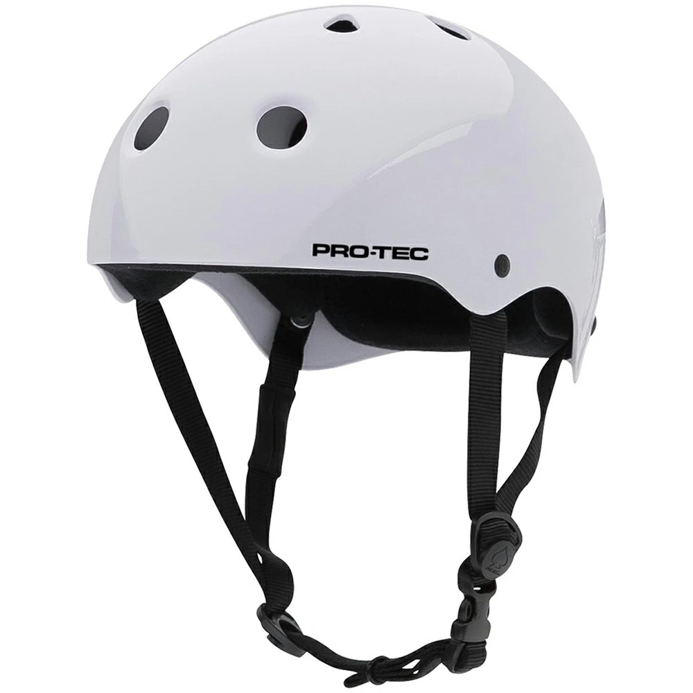 プロテック PRO-TEC<br>CLASSIC SKATE GLOSS WHITE<br>ヘルメット グロスホワイト 白 プロテクター 大人用 子供用 キッズ ユース PROTEC スケートボード スケボー sk8 skateboard インライン【2106】
