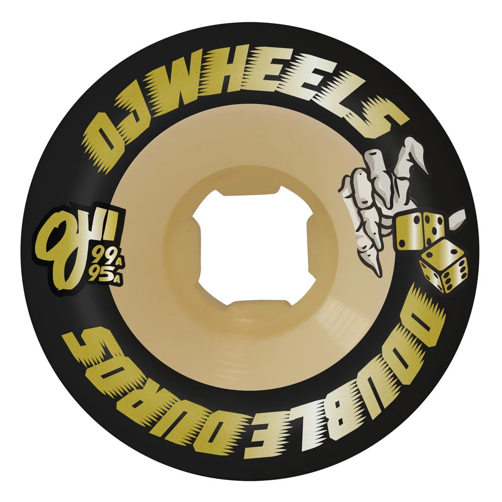 オージェイウィール OJ WHEELS<br>56mm DOUBLE DURO BLACK/GUM CHUBBIES 99A/95A WHEELS<br>ハードウィール 4個セット スケートボード ダブルデュロ スケボー sk8 skateboard タイヤ トリック【2510】