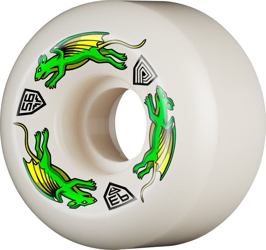 パウエル・ペラルタ POWELL PERALTA<br>56mm x 36mm NANO RATS DRAGON FORMULA WHITE 93A WHEEL<br>ハードウィール (4個セット) ドラゴンフォーミュラ ナノ・ラット スケートボード スケボー sk8 skateboard タイヤ ローラー 車輪 速い