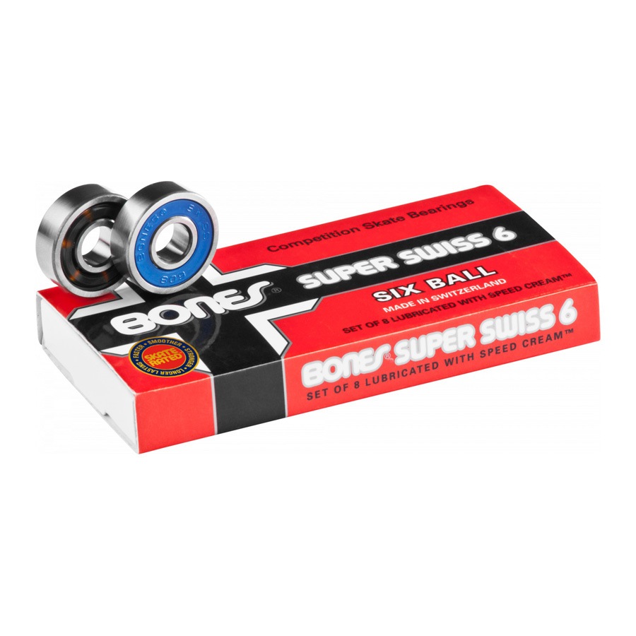 ボーンズ ベアリング BONES BEARINGS<br>Super Swiss 6 Bearings(8pack)<br>スケートボード スケボー sk8 skateboard