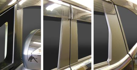 《マジカルアートシート》 ピラーセット　ワイドバイザー専用　ムーブカスタム　LA150S　2014.12～2017.07（MS-PD11V)