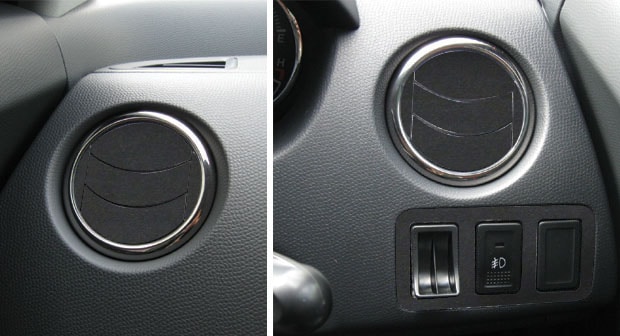 《バックスキンルックNEO》エアアウトレット+ダッシュパネルスイッチセット　スイフト ZC/ZD系 2004.11～　LCBS-AOSZ1