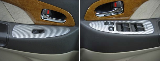 マジカルカーボン　ドアスイッチパネル　アルファード　ANH/MNH10系　2002.5～2008.5（CDPT-4）