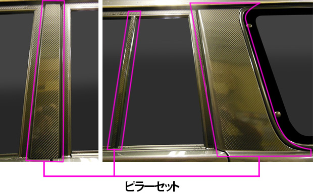 マジカルカーボン　ピラーセット　トヨタ　ランドクルーザー　70系　2014.8～（CPT-80）
