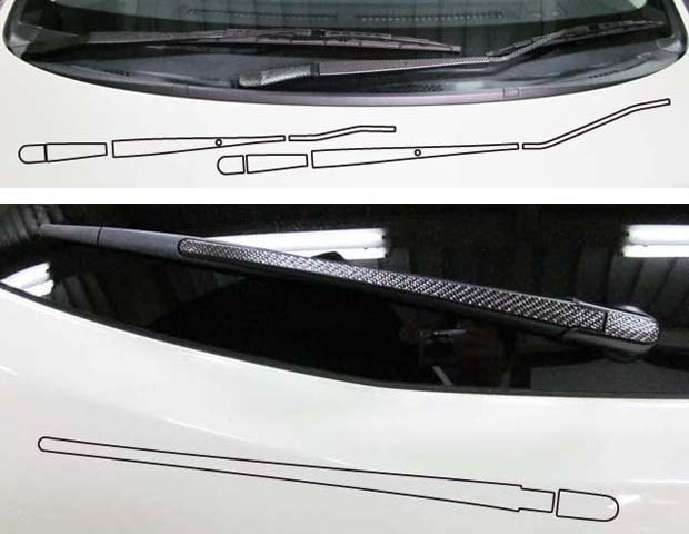 マジカルカーボン　ワイパーアームセット　日産　ティーダ　C11　2008.1～2012.8（CWASN-1）
